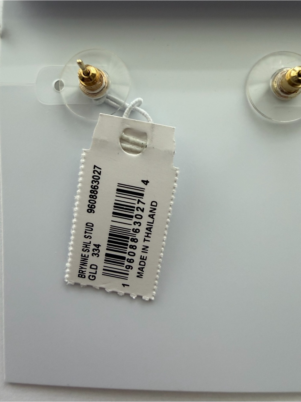 Kendra Scott Brynne Shell Stud Green Gold Earrings - Picture 4 of 8